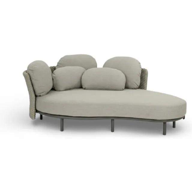 Apple Bee Chill Out Daybed | Taupe Rope | 224x150 cm | Smoked Grey Lichtgrijs