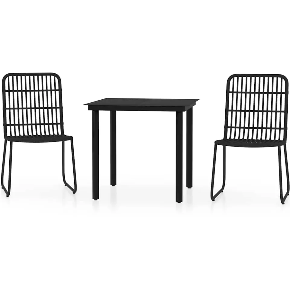 vidaXL 3-delige Tuinset zwart, foto 3