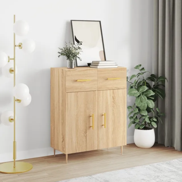 vidaXL Dressoir 69,5x34x90 cm bewerkt hout sonoma eikenkleurig, foto 2