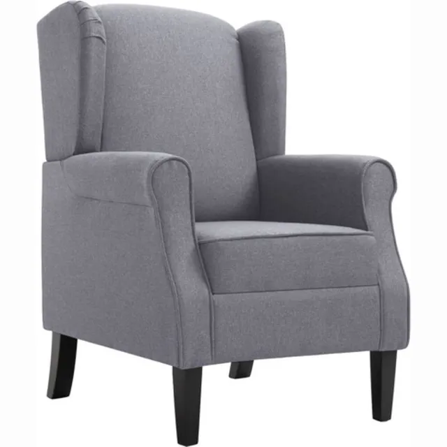 vidaXL Fauteuil - stof - donkergrijs