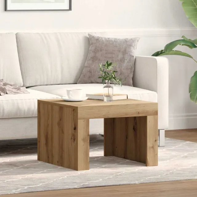 vidaXL Salontafel Artisan Eiken 50 x 50 x 35 cm Bewerkt hout Bruin