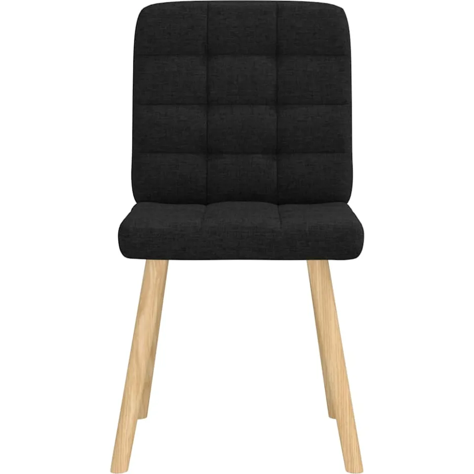 vidaXL Eetkamerstoelen 4 st stof zwart, foto 4