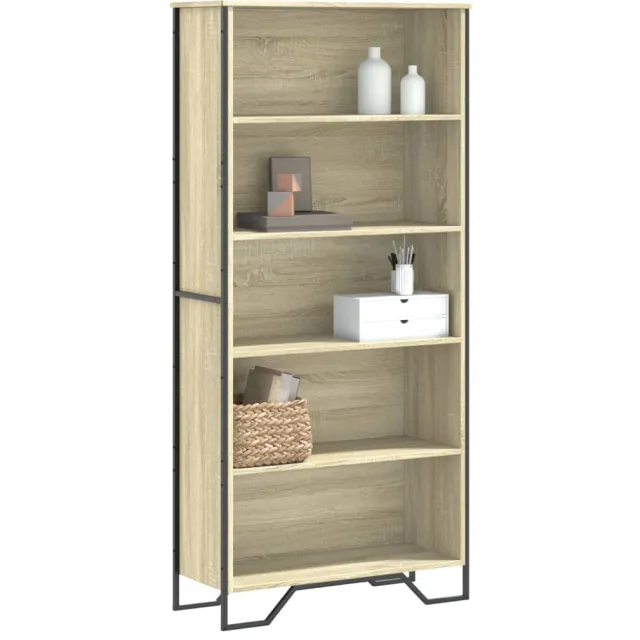 vidaXL Boekenkast 80x31x169 cm bewerkt hout sonoma eikenkleurig Bruin