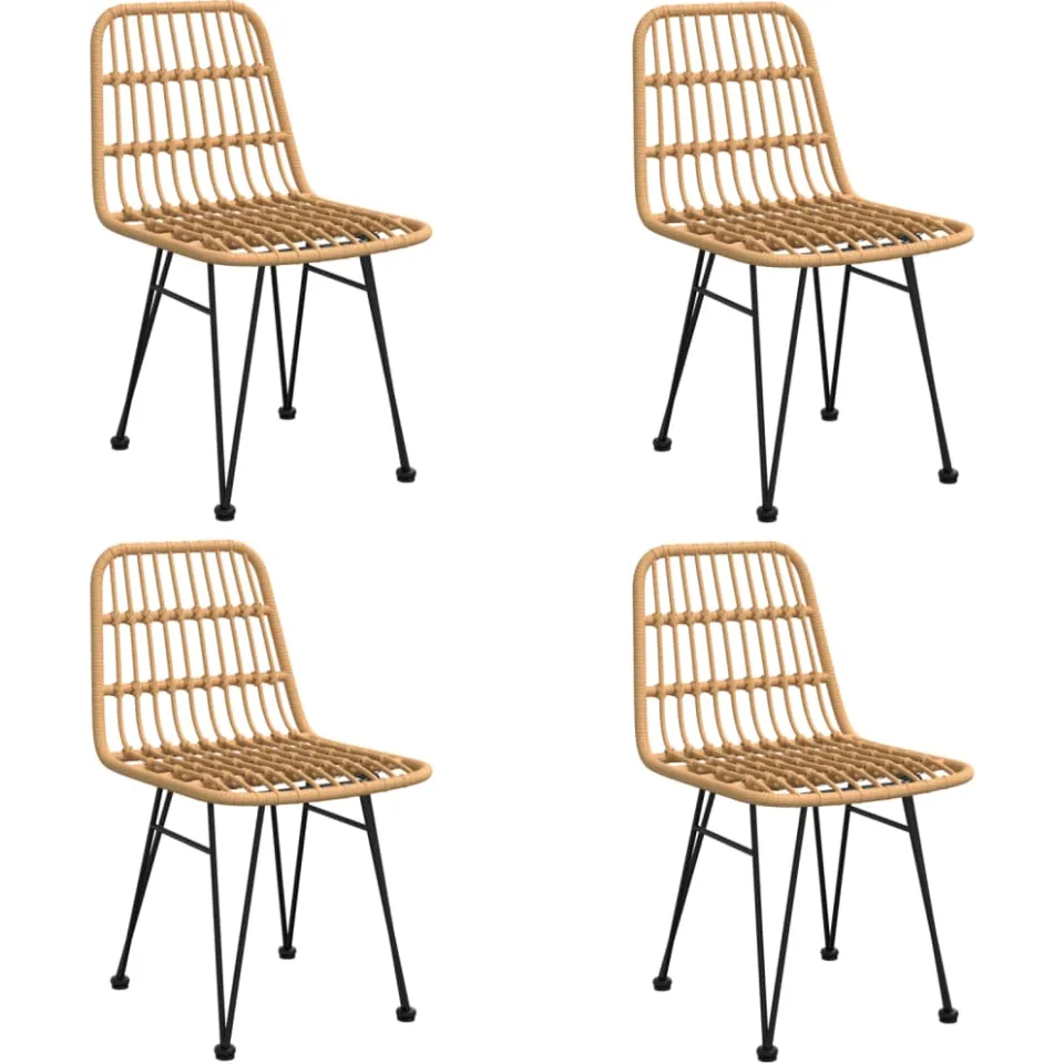 vidaXL 5-delige Tuinset poly rattan bruin, foto 3