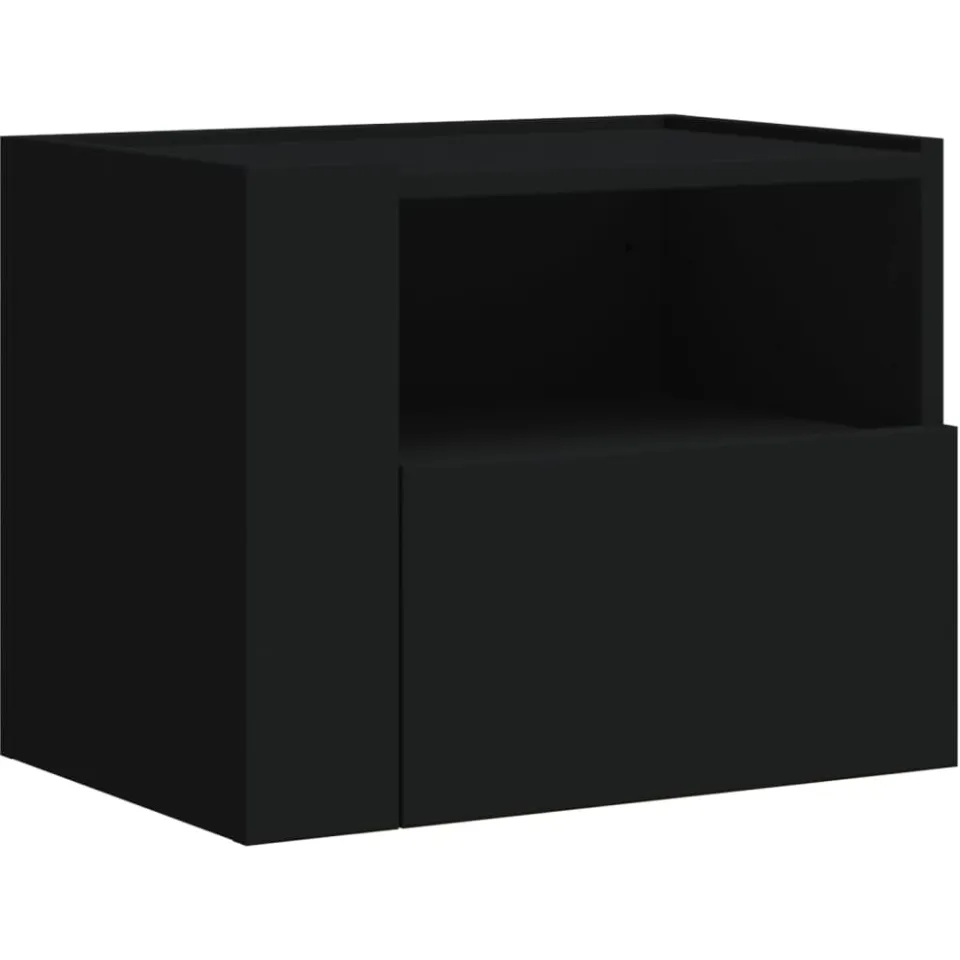 vidaXL Nachtkastje wandgemonteerd 45x30x35 cm zwart, foto 3