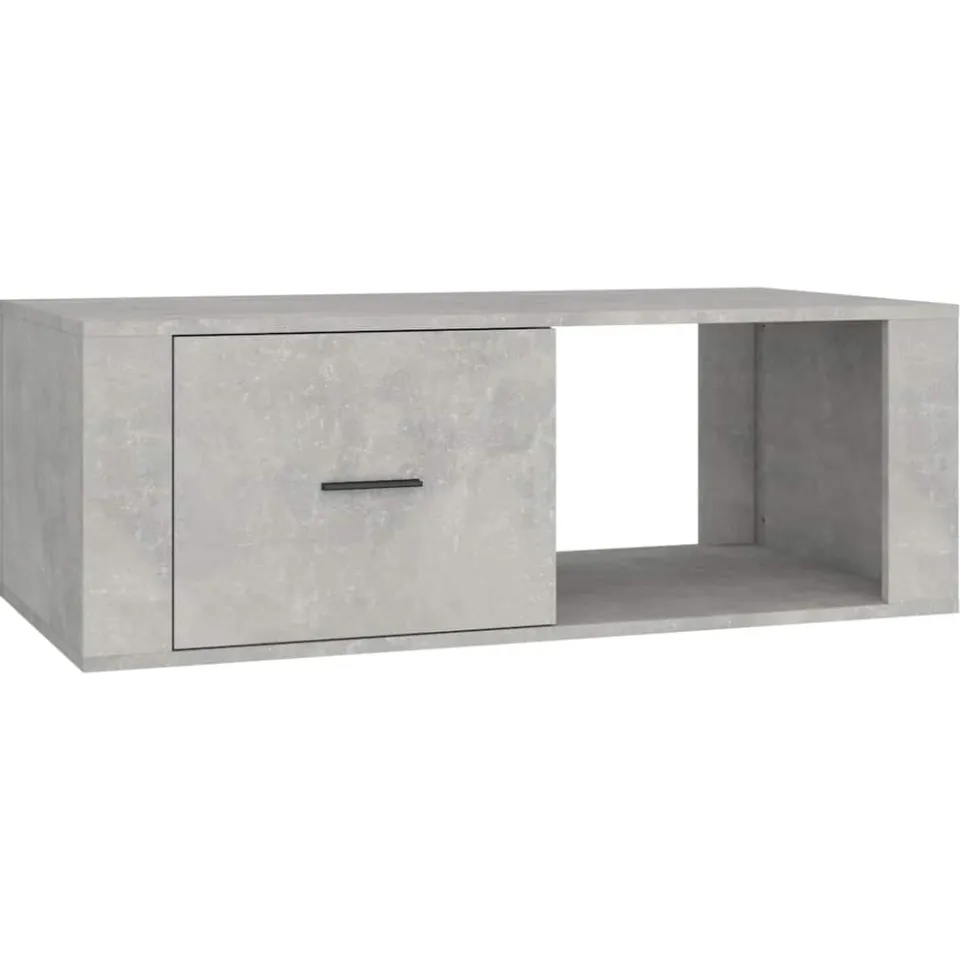 vidaXL Salontafel 100x50,5x35 cm bewerkt hout betongrijs grijs, foto 3