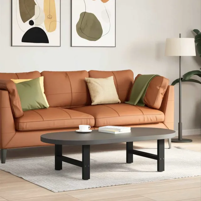 vidaXL Salontafelpoten naturel staal 2 st 70x (30-31) cm staal Grijs