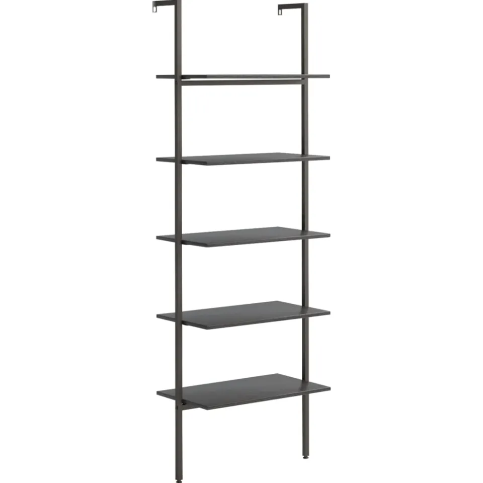 vidaXL Ladderrek met 5 schappen 64x35x185 cm zwart, foto 3