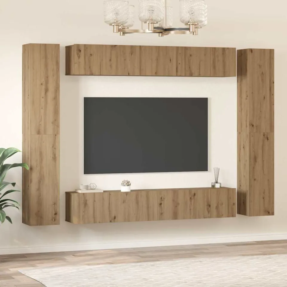 vidaXL Tv-meubelset 10 st 30,5 x 30 x 90 cm Artisan Eiken, foto 4