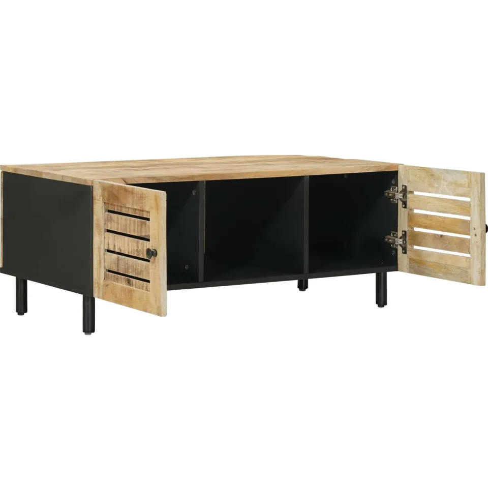vidaXL Salontafel Naturel 100 x 54 x 40 cm Massief Mango Hout Bruin