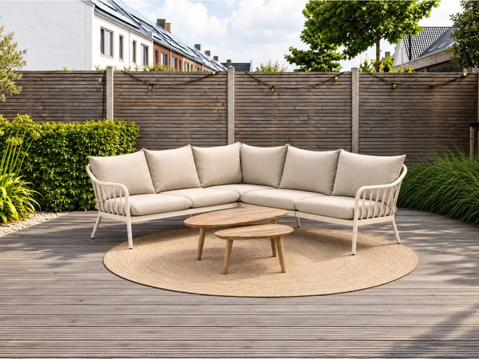 Manifesto Furniture Manifesto Celante/ROUGH-K hoek loungeset 5-delig 5-zits taupe, foto 2