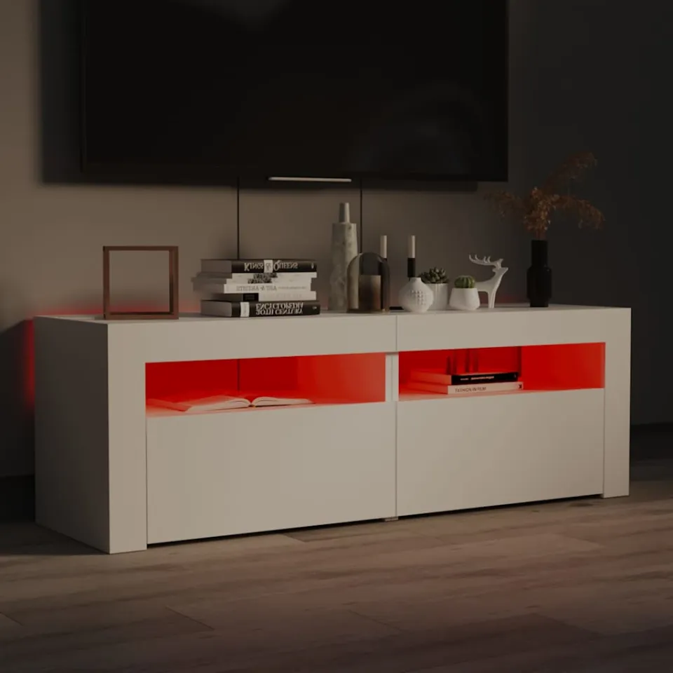 vidaXL Tv-meubel met LED-verlichting 120x35x40 cm wit, foto 4