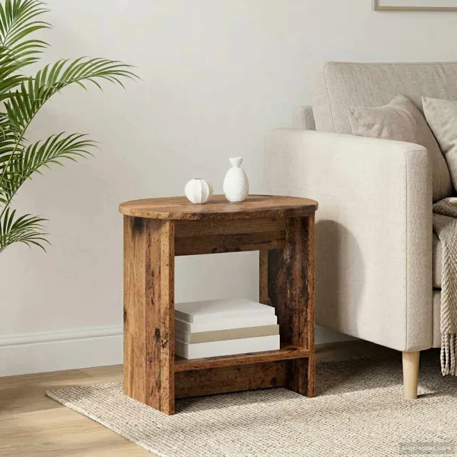 vidaXL Bijzettafel Oud hout 50 x 39,5 x 55 cm Bewerkt hout Bruin