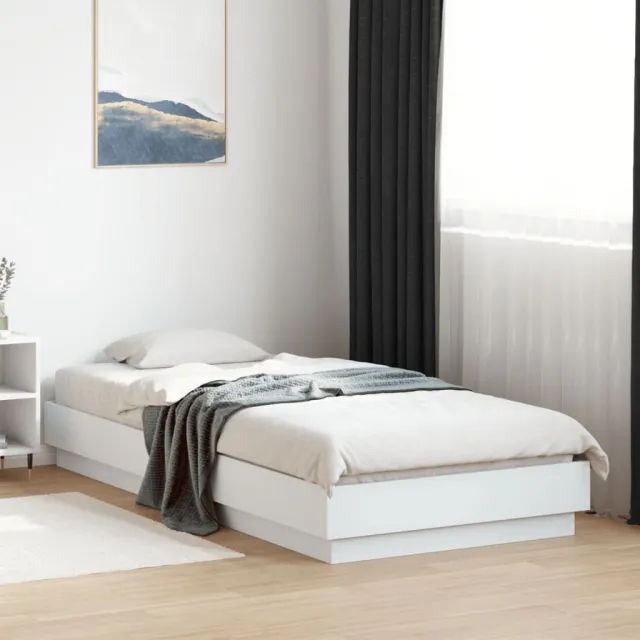 vidaXL Bedframe bewerkt hout wit 90x200 cm