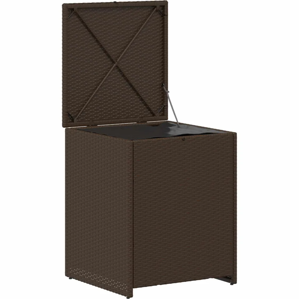 vidaXL Kussenbox 55 x 55 x 69 cm staal bruin, foto 4