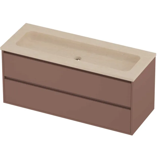 Proline Rollo Badmeubelset Hardsteen Elegant Centraal 120x46x54 cm Sand Stone Beauty Blush Rosé Goud