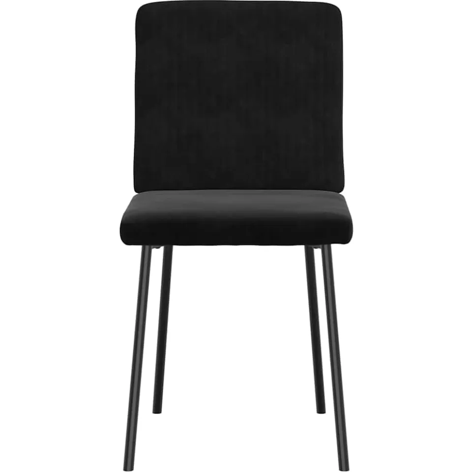 vidaXL Eetkamerstoelen 6 st fluweel zwart, foto 4
