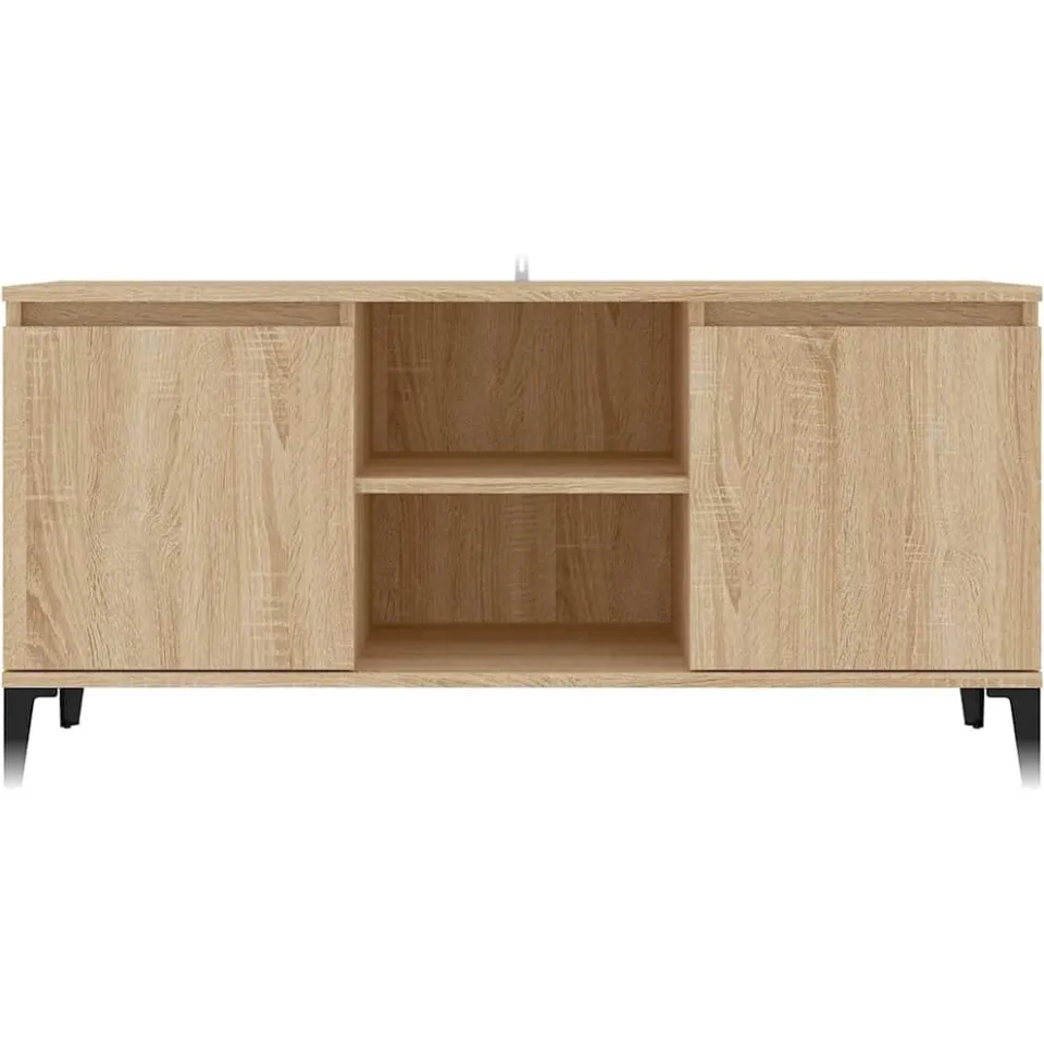 vidaXL Tv-meubel met metalen poten 103,5x35x50 cm sonoma eikenkleurig, foto 3