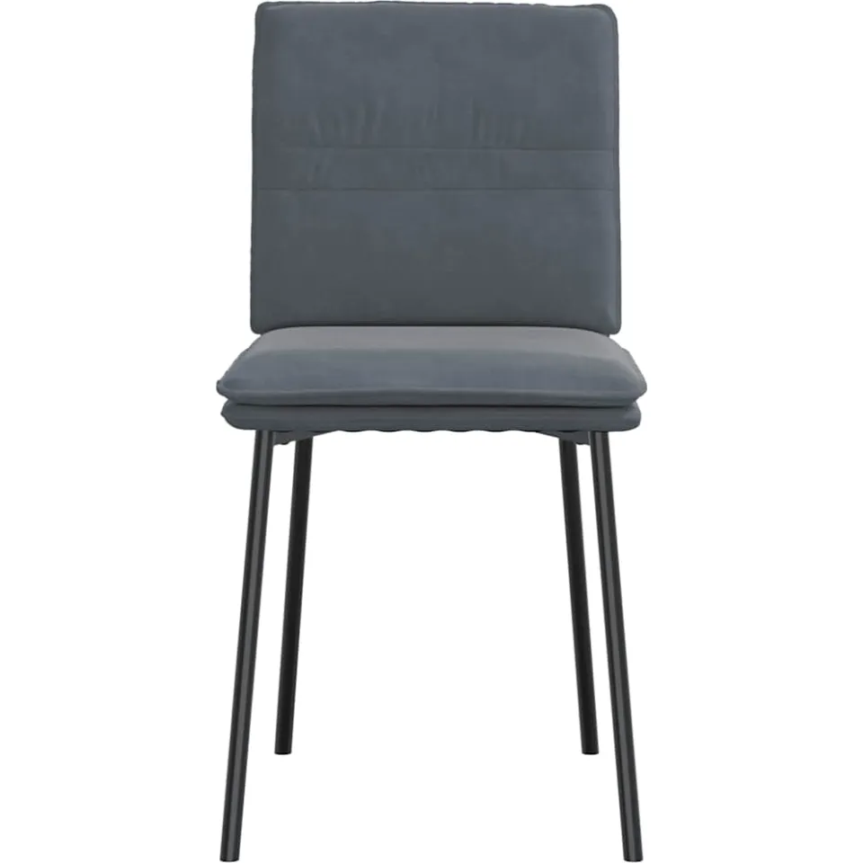 vidaXL Eetkamerstoelen 2 st fluweel donkergrijs, foto 4