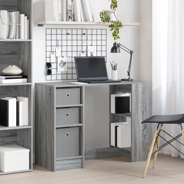 vidaXL Bureau Grijs Sonoma 100 x 40 x 75 cm Bewerkt hout