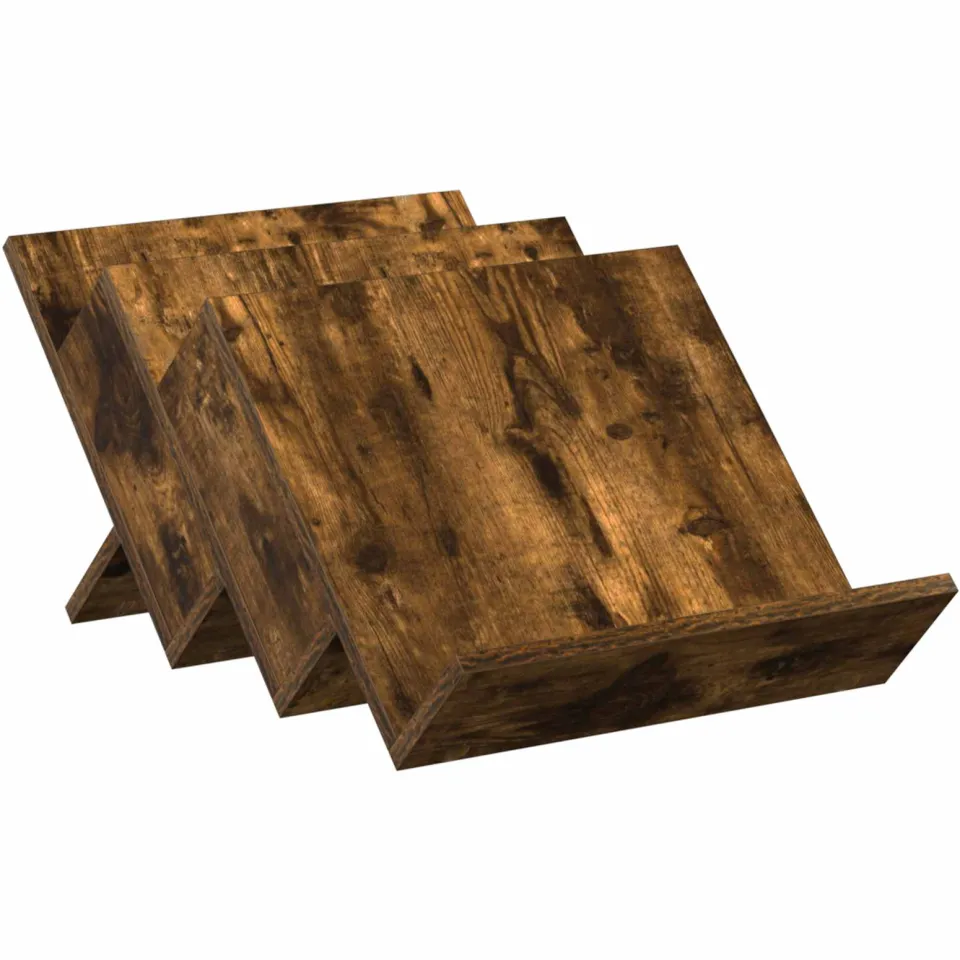 vidaXL Tijdschrift Rek Gerookt eiken 53 x 40 x 28,5 cm Bewerkt hout, foto 3
