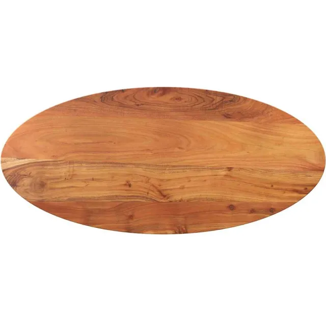 vidaXL Tafelblad ovaal 90x40x3,8 cm massief acaciahout Bruin