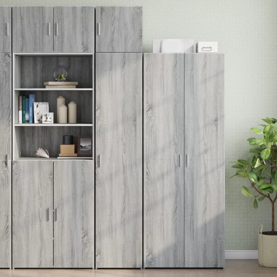 vidaXL Wandkast 40x42,5x40 cm bewerkt hout grijs sonoma, foto 2