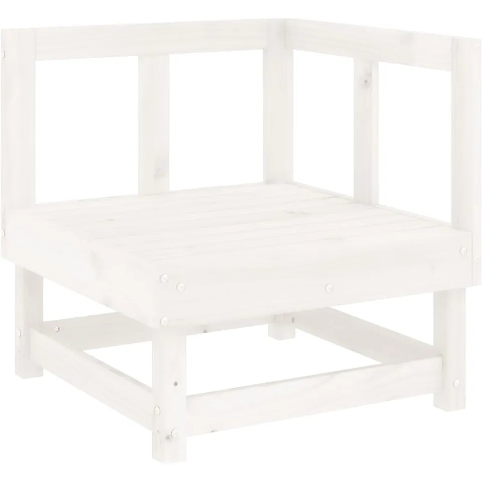 vidaXL 5-delige Loungeset massief grenenhout wit, foto 2