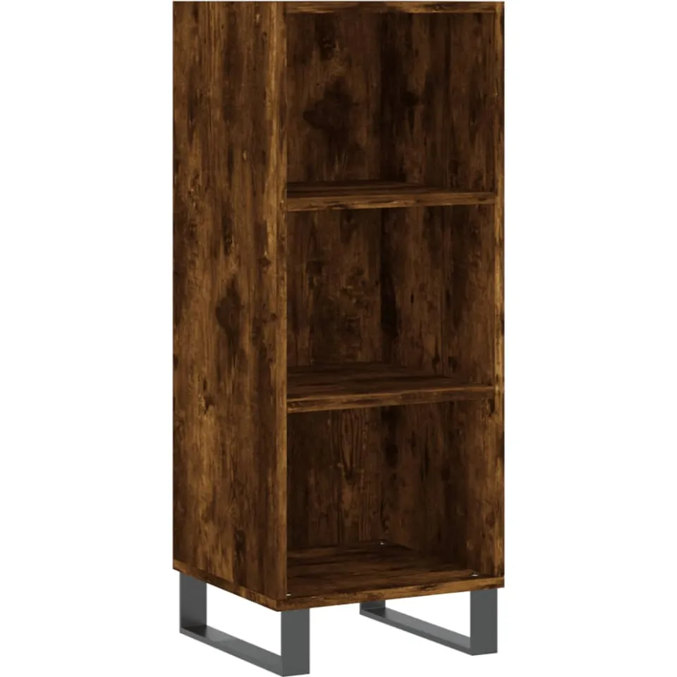 vidaXL Dressoir 34,5x32,5x90 cm bewerkt hout gerookt eikenkleurig, foto 3