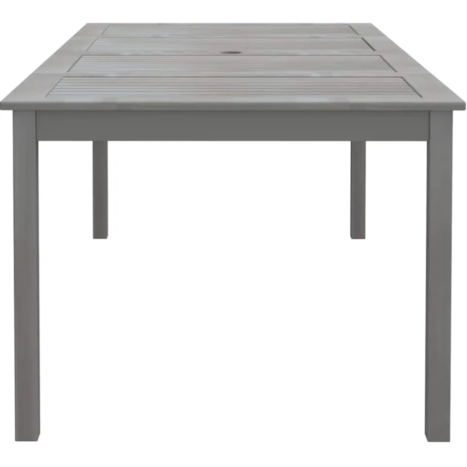 vidaXL Tuintafel 200x100x75 cm massief acaciahout grijs, foto 3