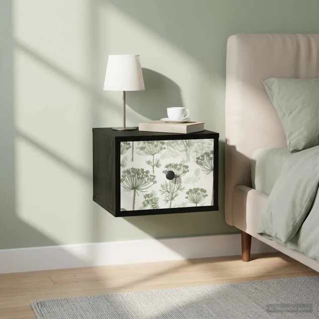 vidaXL Wandkastje GOTHA Zwart eiken 36 x 33 x 25 cm Bewerkt hout, foto 2