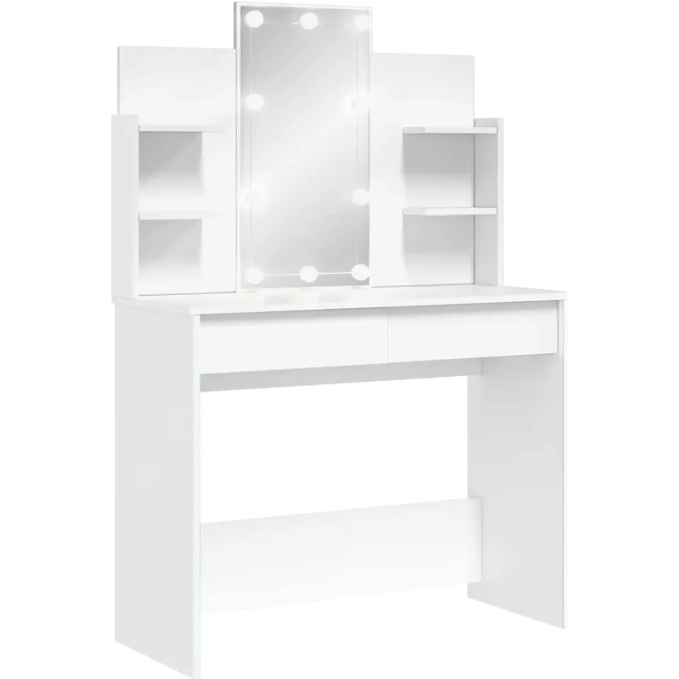 vidaXL Kaptafel met LED-verlichting 96x40x142 cm wit, foto 3