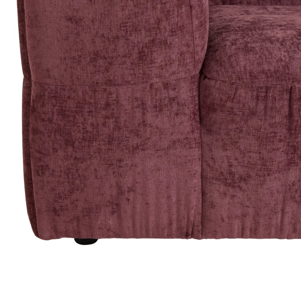 NOUS Living Kobe 3-zitsbank burgundy, foto 5
