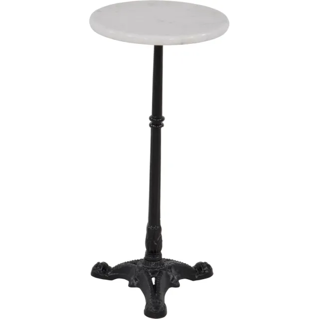 Lesliliving Bijzettafel marmer 30cm - Wit