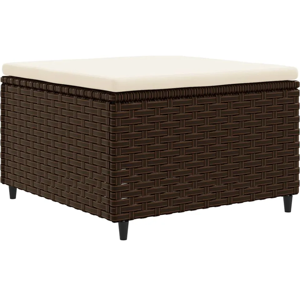 vidaXL 6-delige Loungeset met kussens poly rattan bruin, foto 4
