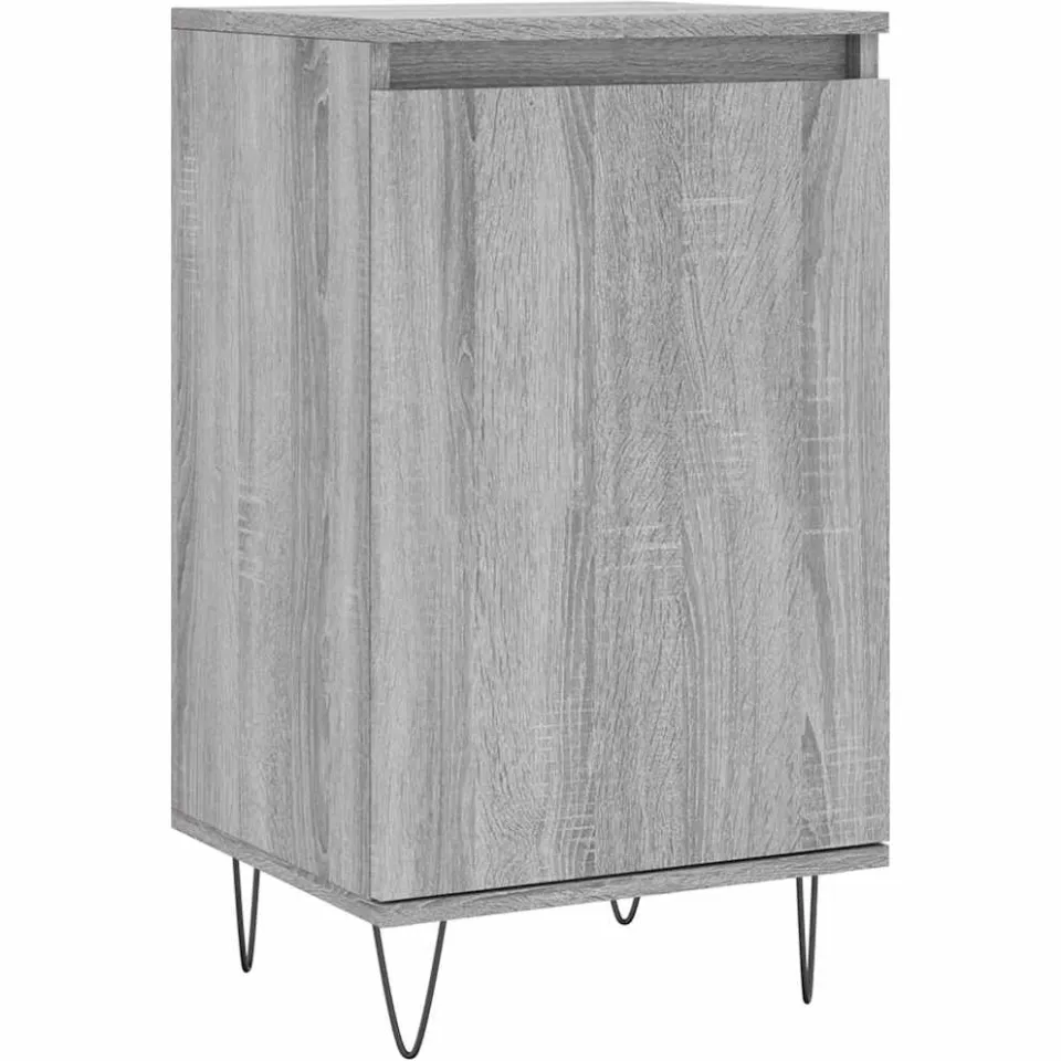 vidaXL Dressoir 40x35x70 cm bewerkt hout grijs sonoma, foto 3