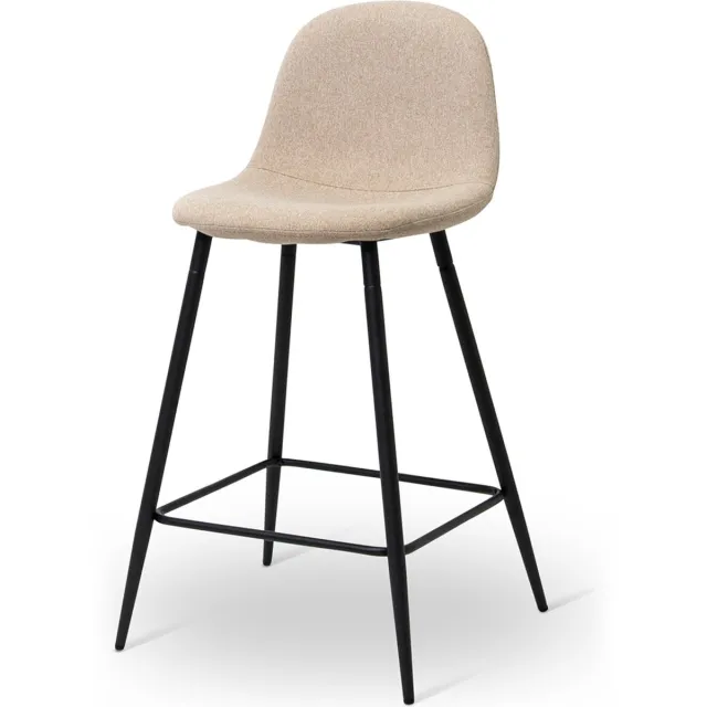 Milton & Oldbrook Lage Barkruk Milan Zand Beige