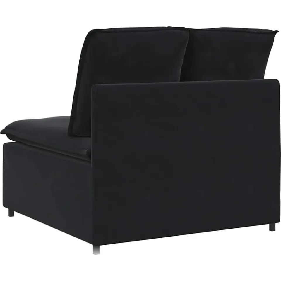 vidaXL Modulaire bank middenmodule met kussens 100 cm zwart, foto 4