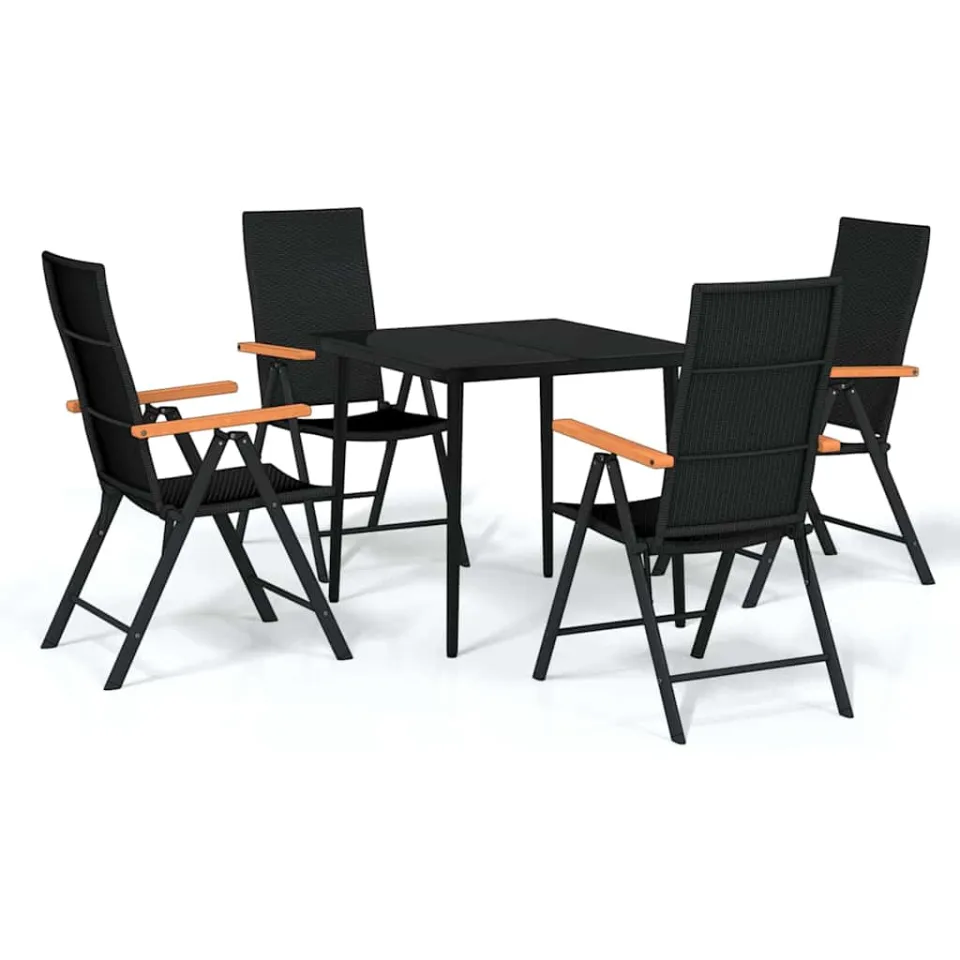 vidaXL 5-delige Tuinset zwart, foto 3