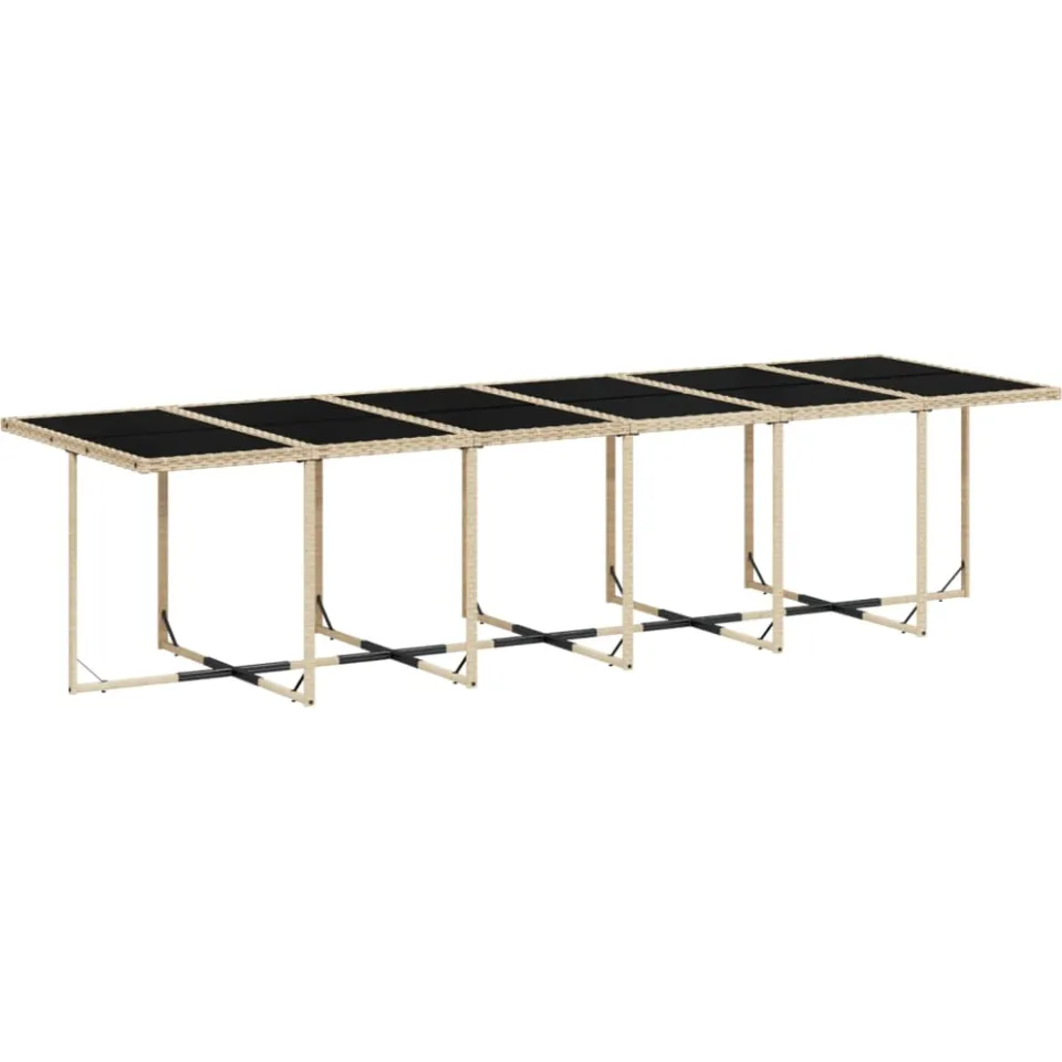 vidaXL 13-delige Tuinset met kussens poly rattan gemengd beige, foto 3