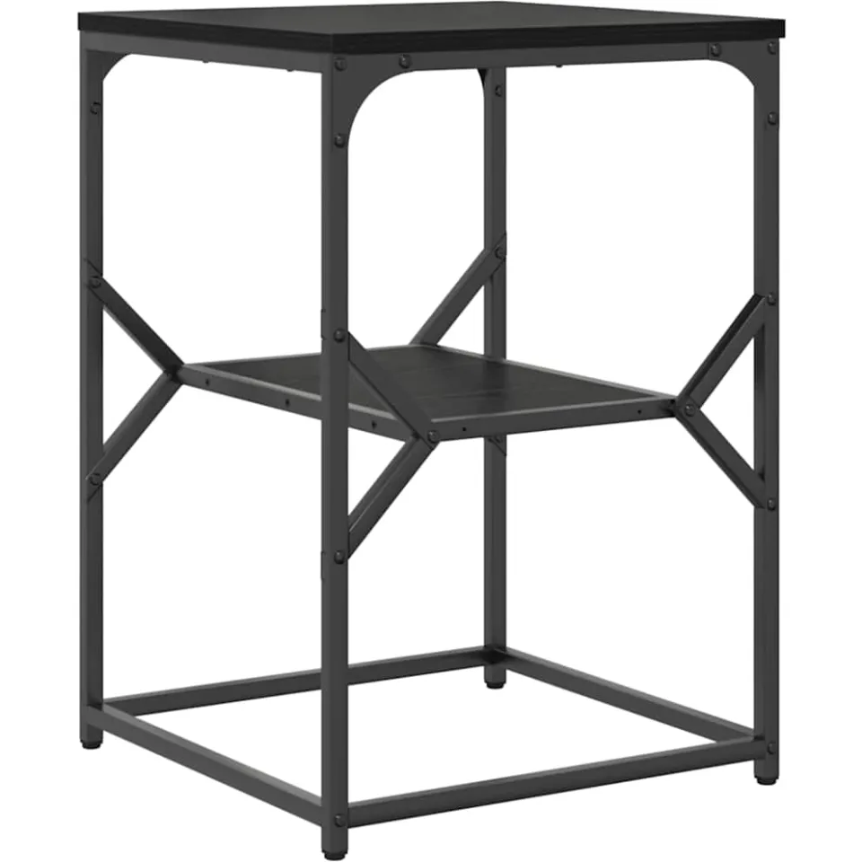 vidaXL Bijzettafel Zwart Eiken 41 x 40 x 60 cm