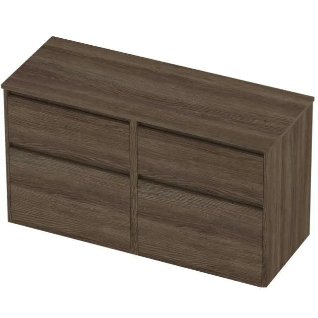 Proline Deck Badmeubelset Greeploos Asymmetrisch Kader 120x46x67 cm Vital Oak Eiken