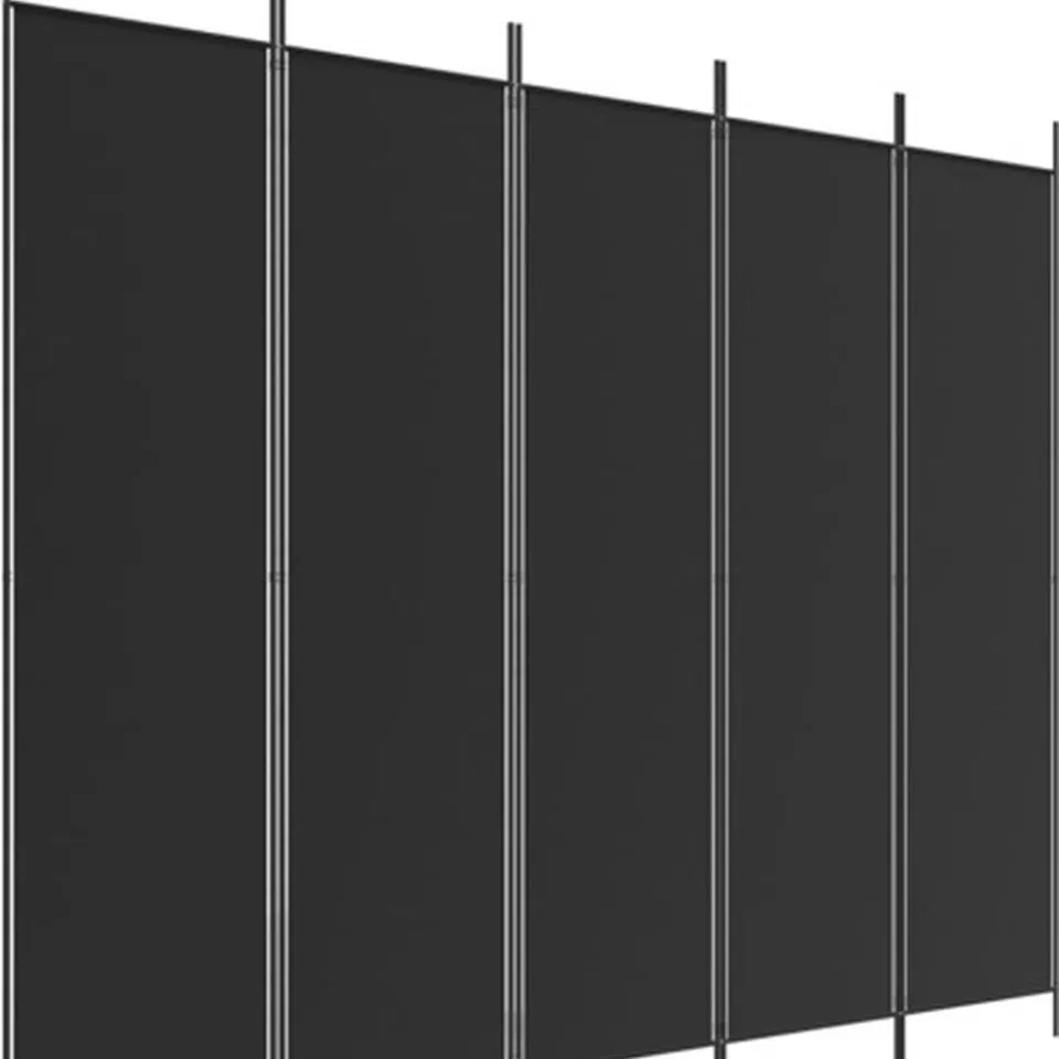 vidaXL Kamerscherm met 5 panelen 250x200 cm stof zwart, foto 3
