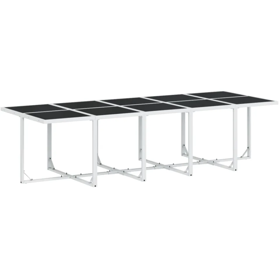 vidaXL 11-delige Tuinset met kussens textileen wit, foto 3