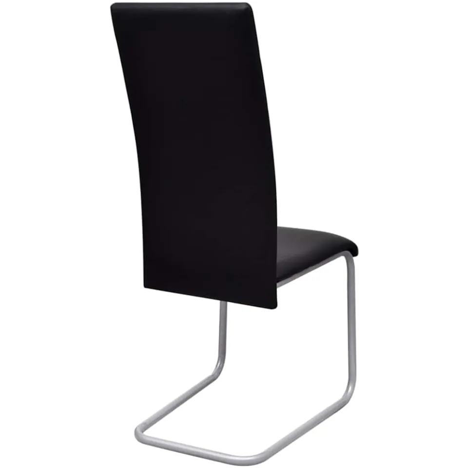 vidaXL Eetkamerstoelen 6 st kunstleer zwart, foto 4