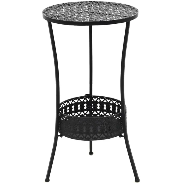 vidaXL Bistrotafel 40x70 cm metaal zwart