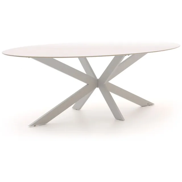 Bellagio tuinmeubelen Bellagio Furato ellips dining tuintafel 240x120cm Wit