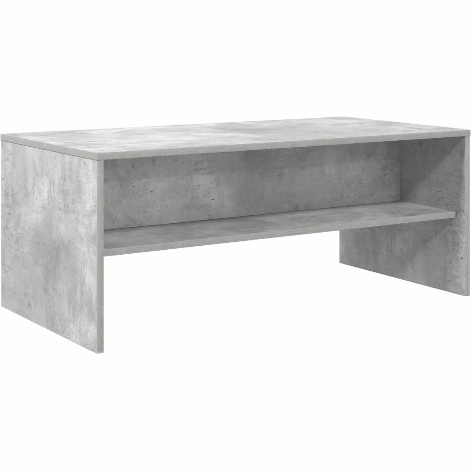 vidaXL Salontafel Beton Grijs 100 x 50 x 40 cm Bewerkt hout, foto 3