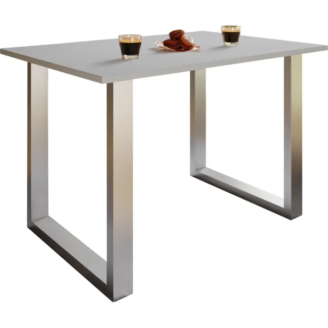 Vcm kleine tafel en stoelen, tafelstoel, eettafel en stoelen, kleine eettafel en stoelen, tafels en stoelen, compacte tafel en stoelen, kleine keukentafel en stoelen, tafel- en stoelset, keukentafels en stoelen, eettafels en stoelen Silber / Grau