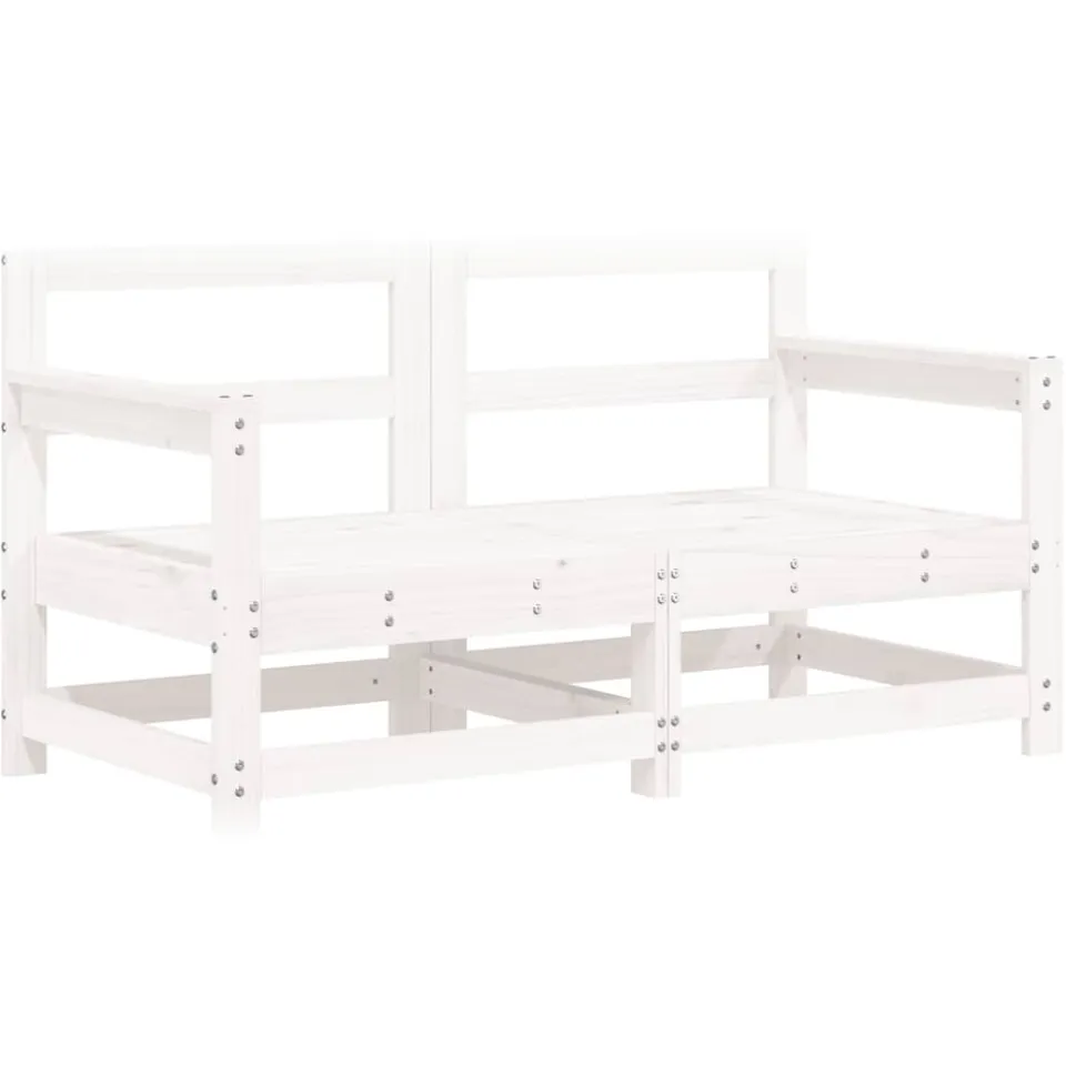 vidaXL 7-delige Loungeset massief grenenhout wit